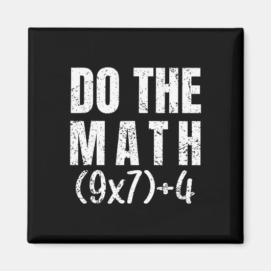 Aimant Faire l'équation mathématique Thanksgiving enseign (Devant)