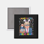 Aimant Faire Pâques Grande à nouveau drôle de Lapin Trump (Recto/Verso)