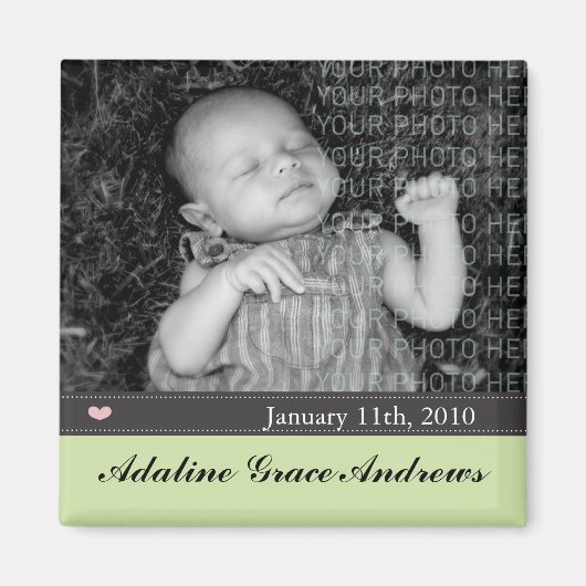 Aimant Faire-part bébé (Devant)