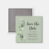Aimant Faire-part de mariage à l'eucalyptus (Recto/Verso)