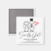 Aimant Faire part de mariage drôle à conserver (Recto/Verso)