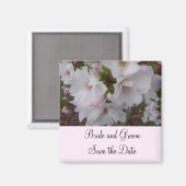 Aimant Faire-part de mariage Fleur de cerisier rose (Recto/Verso)