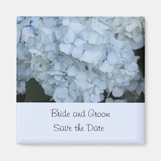Aimant Faire part de mariage Hydrangea Bleu Clair (Devant)