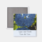 Aimant Faire-part de mariage Hydrangea Bleu Tendre (Recto/Verso)
