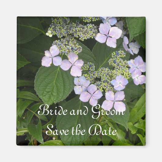 Aimant Faire part de mariage Hydrangea Mauve (Devant)