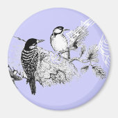 Aimant Faire-part de mariage Inséparables vintages (Devant)