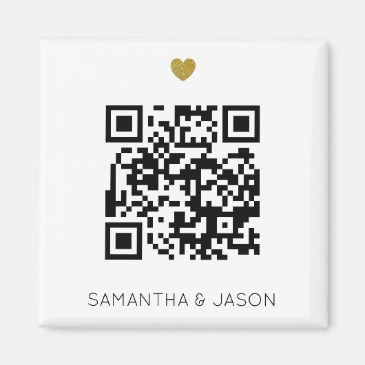 Aimant Faire-part de mariage Modèle de code QR moderne (Devant)