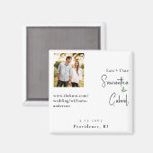 Aimant Faire part de mariage photo blanc (Recto/Verso)