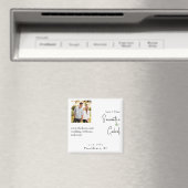 Aimant Faire part de mariage photo blanc (In Situ (Lave-vaisselle))