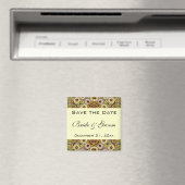 Aimant Faire part de mariage vintage jardin fleurs papill (In Situ (Lave-vaisselle))