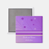 Aimant Faire-part de mariage violet capricieux (Recto/Verso)