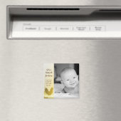 Aimant faire-part de naissance de 2 po x 2 po Sunny Morni (In Situ (Lave-vaisselle))