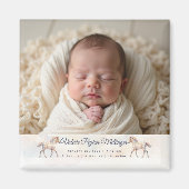 Aimant Faire-part de Naissance Forêt Enchantée de la Magi (Devant)