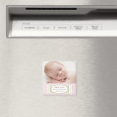 Aimant Faire-part de naissance photo - Baby Girl (In Situ (Lave-vaisselle))