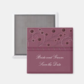 Aimant Faire-part floral de framboise (Recto/Verso)