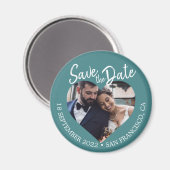 Aimant Faire part moderne de sauvegarde de date de photo  (Recto/Verso)