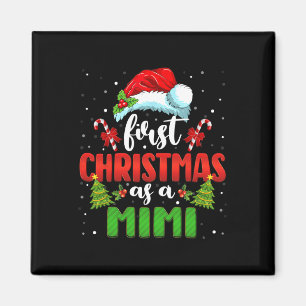 Aimant Faire-part Père Noël Premier Noël En Famille Mimi