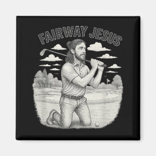 Aimant Fairway vintage De Jésus Christian Golfer Jesus Sp