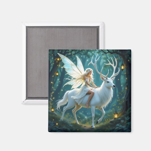 Aimant Fairy and White Deer Magical Forest (Recto/Verso)