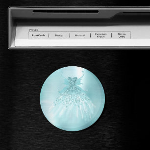 Aimant Fairy Wing Mint Gown   Luxe Pearl Green Aqua Sheen