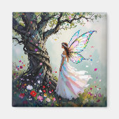 Aimant Fairytale Inspired Fairy and Whimsical Tree (Devant)