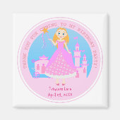 Aimant Fairytale Princess à Pink Birthaday (Devant)