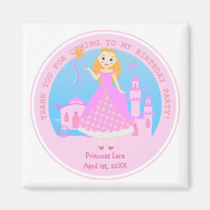 Aimant Fairytale Princess à Pink Birthaday