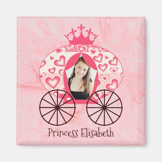 Aimant Fairytale Royal Princess Carriage Girl Anniversair (Devant)