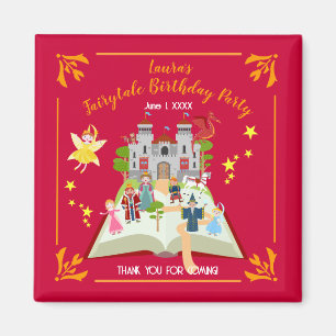 Aimant Fairytale Stories Fille fête d'anniversaire