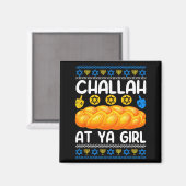 Aimant Fais face à ta fille, fun juif Hanukkah (Recto/Verso)