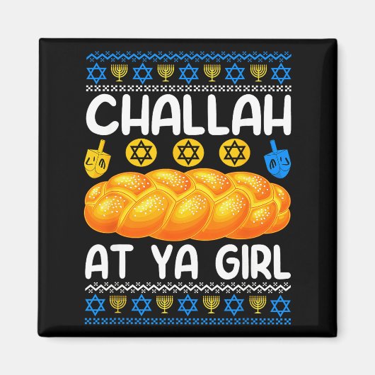 Aimant Fais face à ta fille, fun juif Hanukkah (Devant)