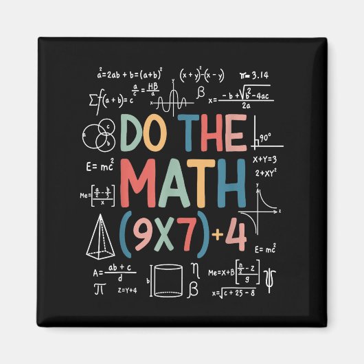 Aimant Fais Le Calcul 67 Mème Drôle Six Sept Prof De Math (Devant)