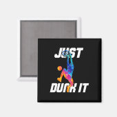 Aimant Fais-Le ! Joueur de basket-ball Slam Dunk (Recto/Verso)