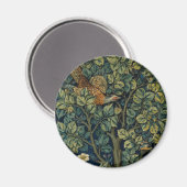 Aimant Faisan d'arbre boisé William Morris (Recto/Verso)