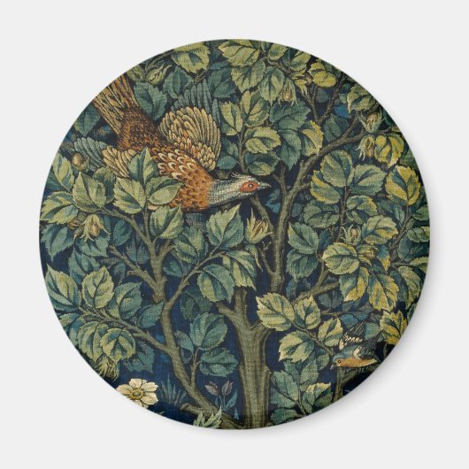Aimant Faisan d'arbre boisé William Morris (Devant)