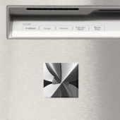 Aimant Faisceau Noir & Blanc fin Abstrait Fractal (In Situ (Lave-vaisselle))