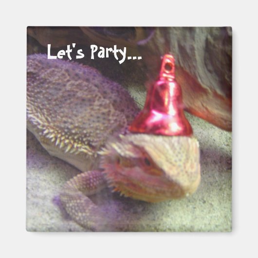 Aimant Faisons la fête au dragon barbu (Devant)