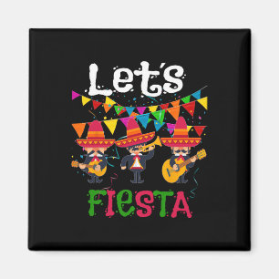 Aimant Faisons la fête drôle Cinco De Mayo Mexicain Maria