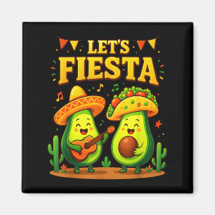 Aimant Faisons la fête mexicaine cinq de mayo tacos d'avo
