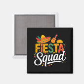 Aimant Faisons la fête mexique fête équipe cinco de mayo (Recto/Verso)