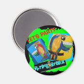 Aimant Faisons la fête - Perroquets (Recto/Verso)