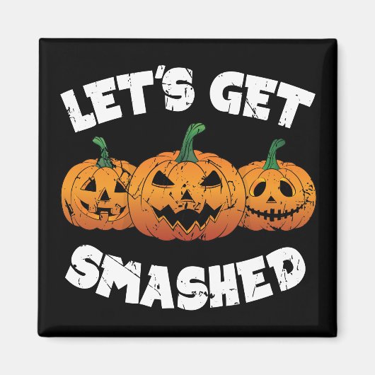 Aimant Faisons tomber Citrouille Jack-o'-lantern Hallowee (Devant)