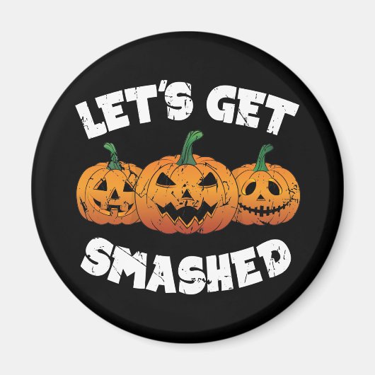 Aimant Faisons tomber Citrouille Jack-o'-lantern Hallowee (Devant)