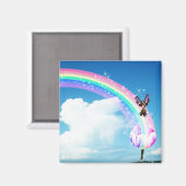 Aimant Faisons un arc en ciel (Recto/Verso)