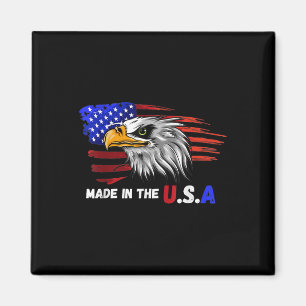 Aimant Fait aux États-Unis un tatouage patriotique d'aigl