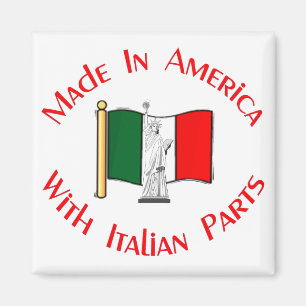 Aimant Fait dans l'Américain avec l'Italien partie