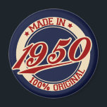 Aimant Fait En 1950<br><div class="desc">"made in 50" 50 les années 50 1950 "made in 1950" "born in" "made in the les années 50" 50's anniversaire rétro "old school" vintage</div>