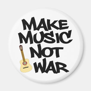 Aimant Faites à guerre de musique pas la guitare