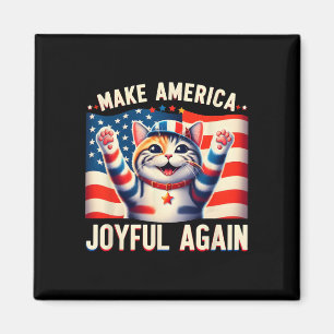 Aimant Faites à l'Amérique Joyeuse à nouveau Chat Ladies