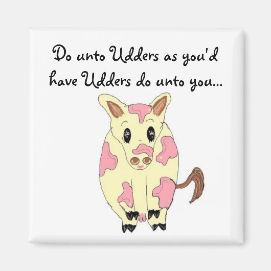 Aimant Faites à Udders Funny Cow (Devant)